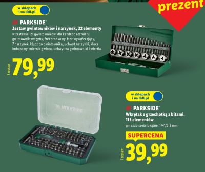 Zestaw gwintowników i narzynek PARKSIDE, 32 elementy promocja w Lidl