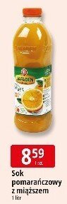 Sok pomarańczowy z miąższem Jafaden promocja w Leclerc