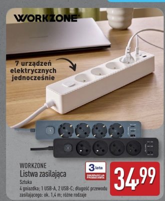 Listwa zasilająca WORKZONE promocja w Aldi