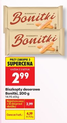 Biszkopty deserowe Bonitki promocja w Biedronka