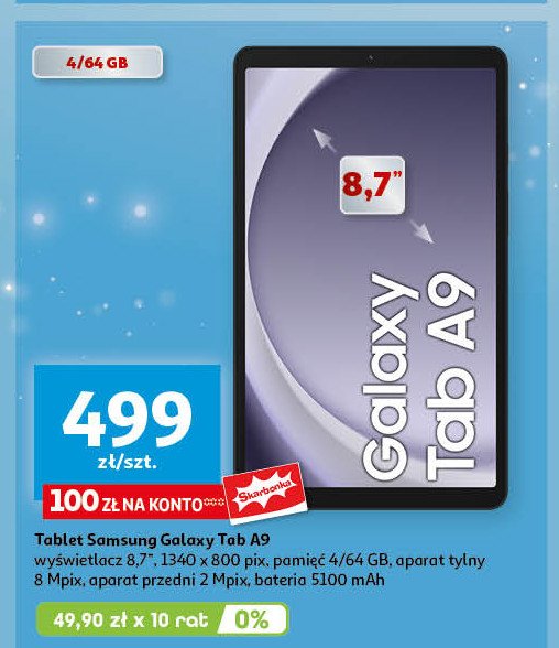 Tablet a9 Samsung galaxy promocja