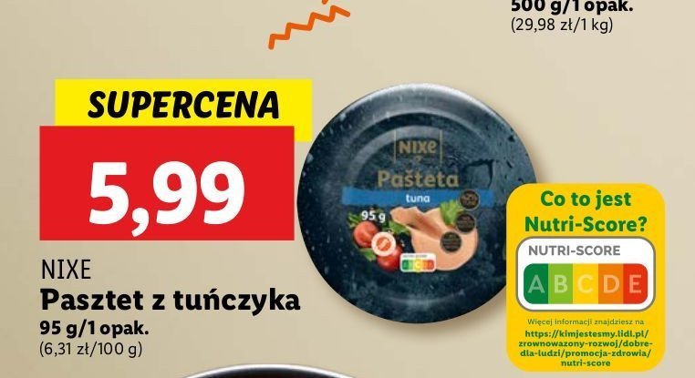 Pasztet z tuńczyka Nixe promocja