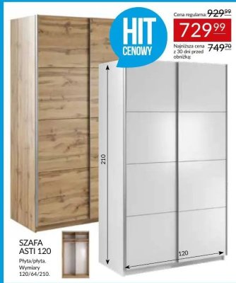 Szafa ASTI 120 płyta/płyta Abra Meble promocja w Abra Meble