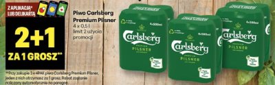 Piwo Carlsberg Premium Pilsner promocja w Delikatesy Centrum