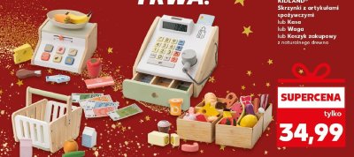 Koszyk zakupowy z naturalnego drewna promocja w Kaufland