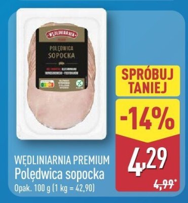 Polędwica sopocka Wędliniarnia Premium promocja w Aldi