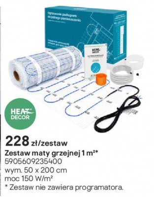 Zestaw maty grzejnej 1m² promocja w Castorama
