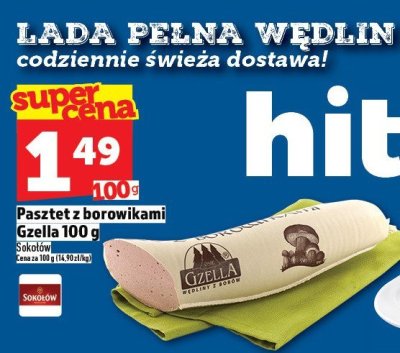 Pasztet z borowikami Gzella 100 g promocja w TOPAZ