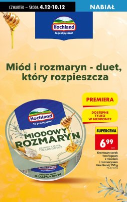 Serek kremowy twarogowy z miodem i rozmarynem Hochland, 150 g promocja w Biedronka