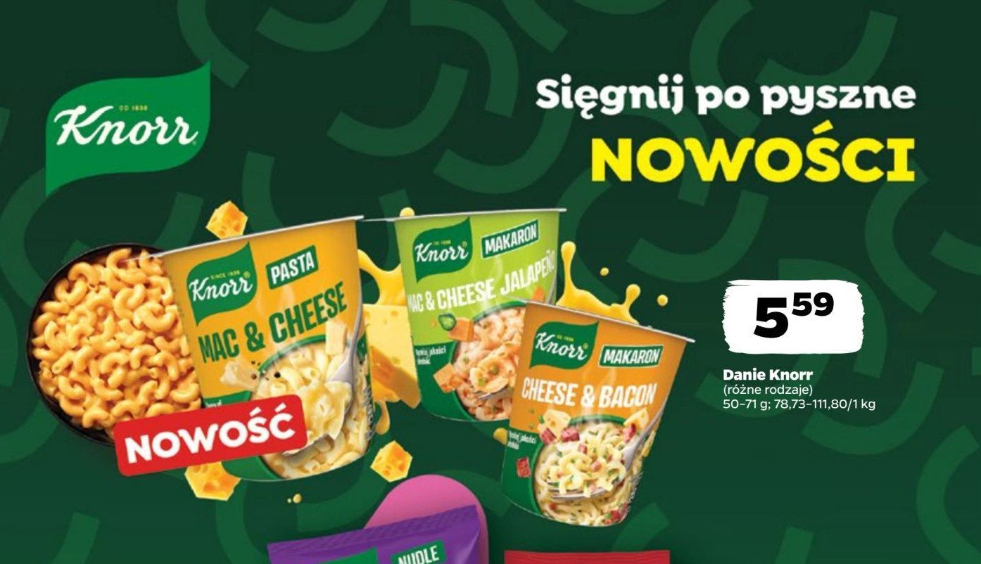 Makaron cheddar & jalapeno Knorr danie promocja