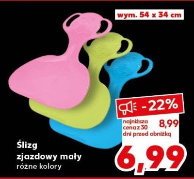 Ślizg zjazdowy mały różne kolory promocja w Kaufland