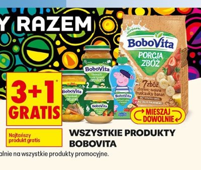 Wszystkie rodzaje produktów 3+1 GRATIS promocja w Biedronka