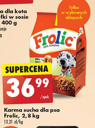 Karma dla psa z wołowina Frolic promocja