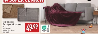 Koc miękki jak kaszmir 150x200 cm promocja w Aldi