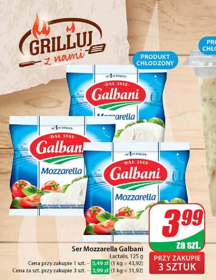 Ser mozzarella Galbani promocja w Dino