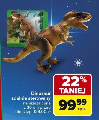 Dinozaur zdalnie sterowany promocja w Carrefour Market