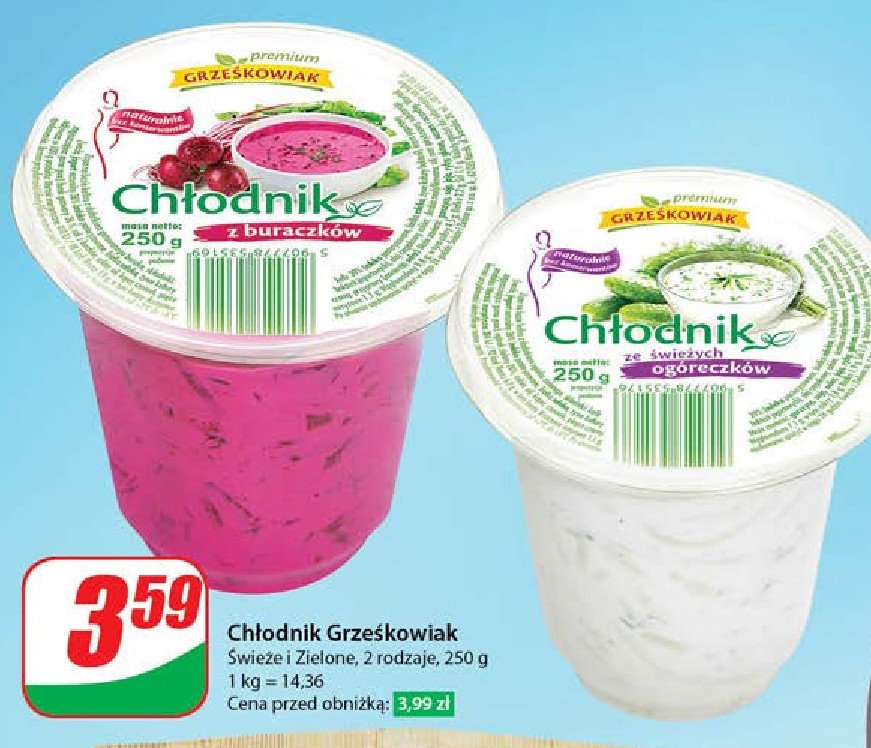 Chłodnik z buraków Grześkowiak promocja w Dino