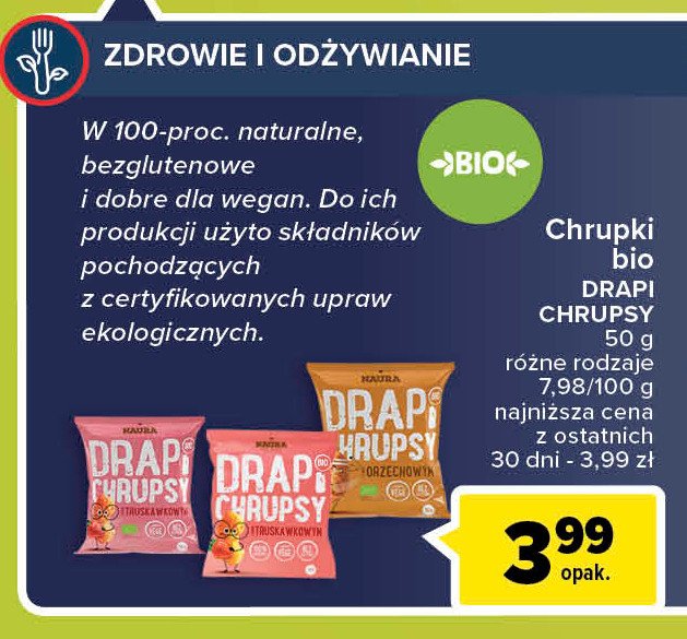 Chrupki o smaku orzechowym Drapi chrupsy promocja
