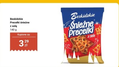 Precelki śnieżne z solą  promocja w Dino