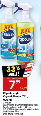 Płyn do szyb Crystal Sidolux XXL 900 ml promocja w Twój Market