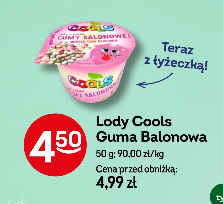 Lód o smaku gumy balonowej promocja w Żabka