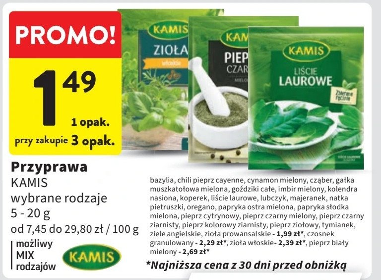 Pieprz czarny mielony Kamis promocja