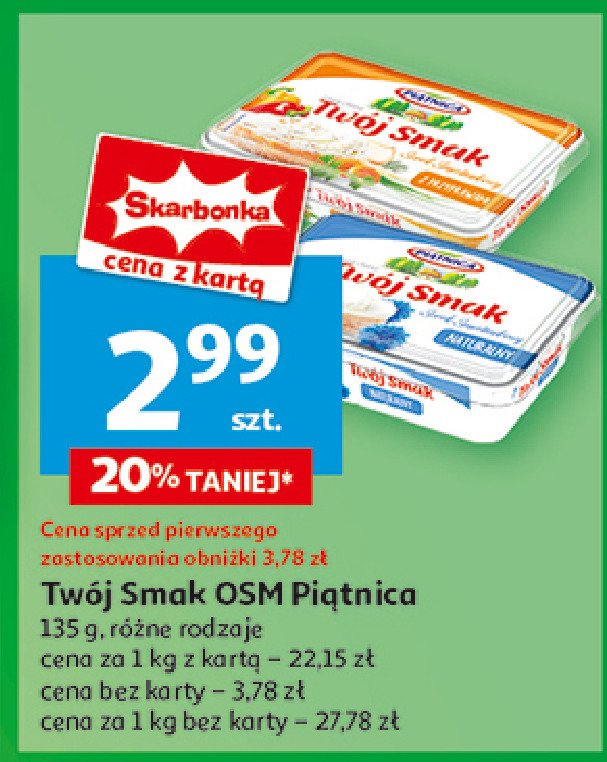 Serek śmietankowy z przyprawami Piątnica twój smak promocja w Auchan