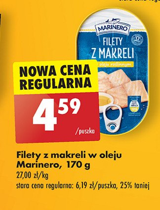 Filety z makreli w oleju roślinnym Marinero promocja