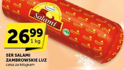 Ser Salami Zambrowskie Luz cena za kilogram promocja w Euro Sklep