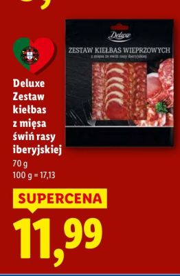 Zestaw kiełbas z mięsa świń rasy iberyjskiej Deluxe promocja w Lidl