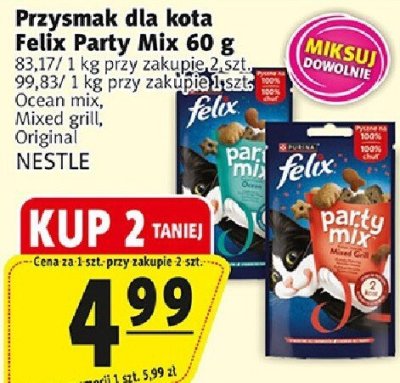 Przysmak dla kota Felix Party Mix różne smaki promocja w Prim Market