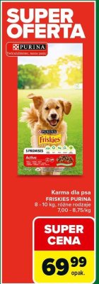Karma dla psa FRISKIES PURINA różne rodzaje 8-10kg promocja w Carrefour Market