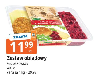 Zestaw obiadowy Kotlet mielony z ziemniakami i buraczkami Grześkowiak promocja w Leclerc