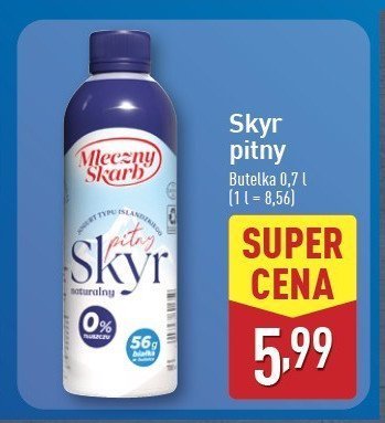 Skyr naturalny Mleczny skarb promocja w Aldi