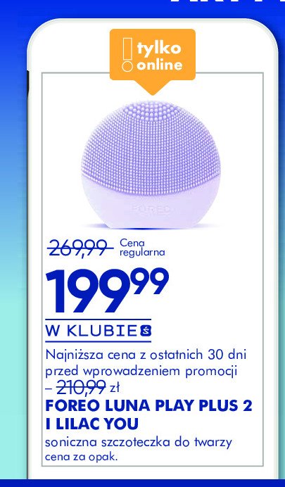 Szczoteczka soniczna do twarzy play plus 2 i lilac you Foreo luna promocja