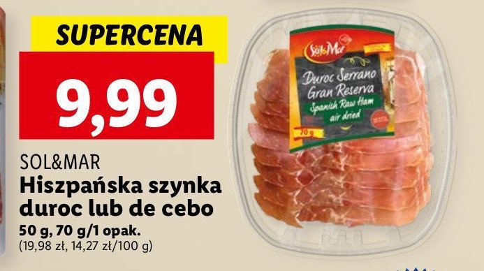 Szynka jamón Sol&mar promocja