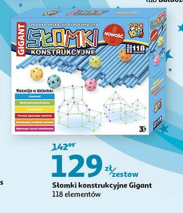 Słomki konstrukcyjne gigant 118 el. Pro kids promocja