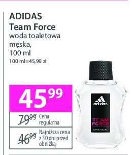 Woda toaletowa Adidas men team force Adidas cosmetics promocja