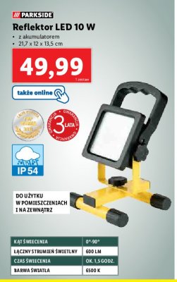 Reflektor led 10 w Parkside promocja