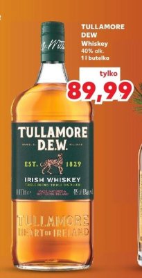 Whiskey 40% alk. 1 l Tullamore Dew promocja w Kaufland