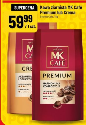 Kawa ziarnista MK Café Premium lub Crema Strauss Café promocja w POLOmarket