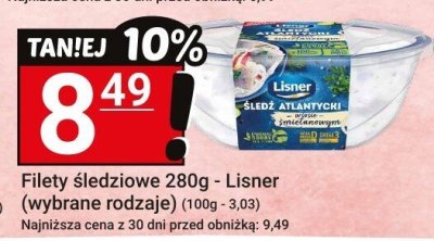 Filety śledziowe 280g - Lisner (wybrane rodzaje) promocja w Hitpol