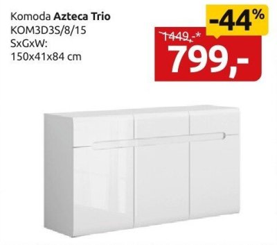 Komoda Azteca Trio KOM3D3S/8/15 promocja w Black Red White