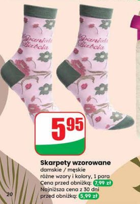 Skarpety wzorowane damskie / męskie różne wzory i kolory promocja w Dino