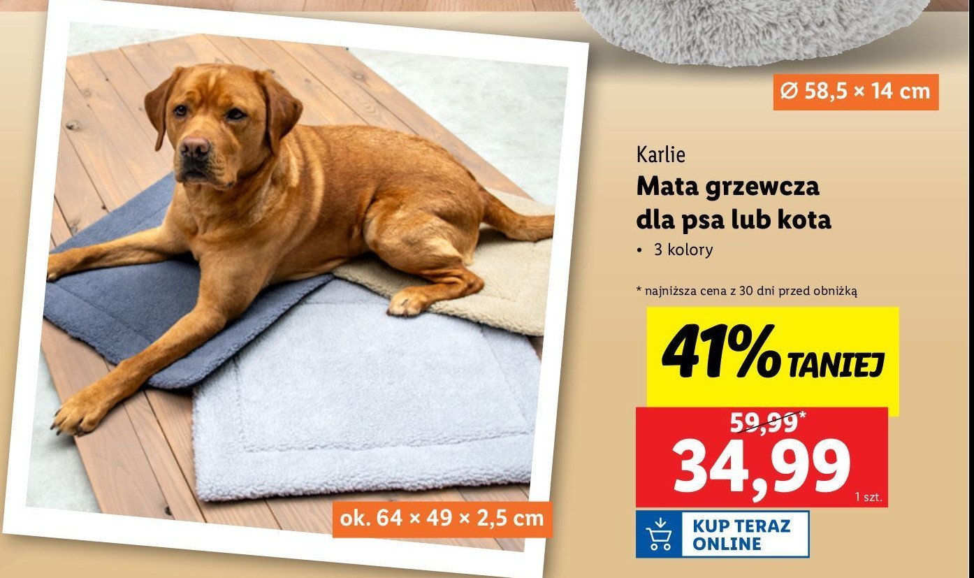 Mata grzewcza dla psa KARLIE promocja