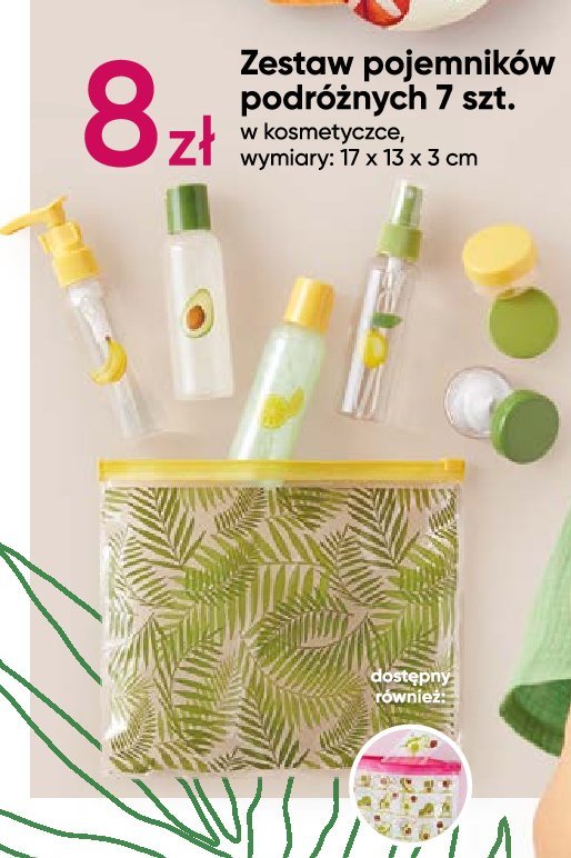 Zestaw pojemników podróżnych w kosmetyczce promocja