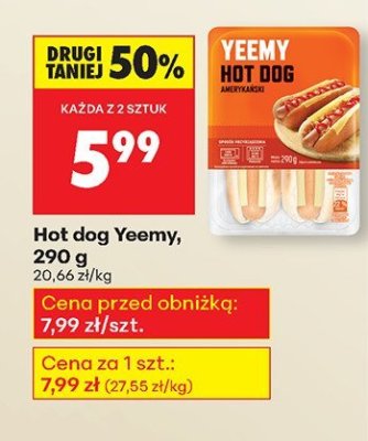 Hot dog Yeemy, 290 g promocja w Biedronka