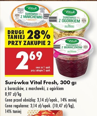 Surówka z ogórków Vital fresh promocja w Biedronka