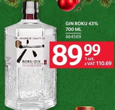 Gin Roku 43% 700 ML promocja w Selgros