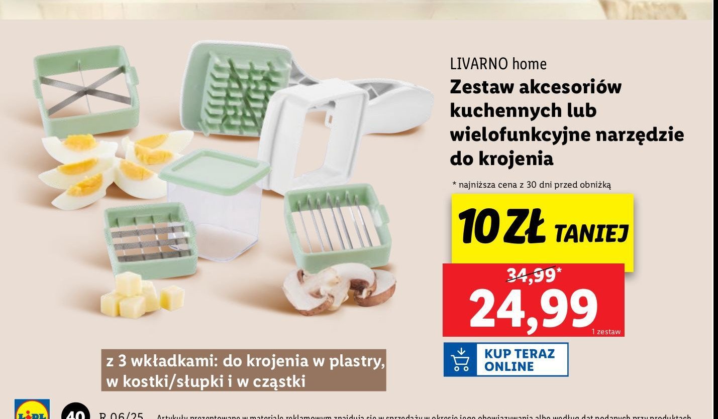 Zestaw do krojenia owoców LIVARNO HOME promocja